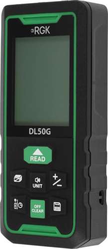Лазерный дальномер RGK DL50G, 2 класс лазера, 535нм, луч зеленый [778176]
